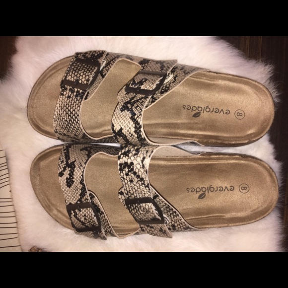 NWT Everglades Birk-1 Snake cork slides - Picture 3 of 3